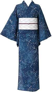 浴衣　新品未使用　星空　星座　広襟仕立て 楽天市場】[セオα] 浴衣 花万華鏡(白地×ネイビー） ゆかた セオ